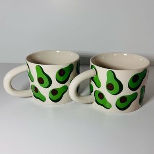 Mugs (2) Room Essentials Large Stoneware Mug Avocados Accents New In Box